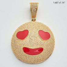 Cargar imagen en el visor de la galería, 10KY 2.25CTW DIAMOND SMILEY FACE EMOJI WITH HEART