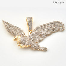 Load image into Gallery viewer, 10KY 2.25CTW DIAMOND FLYNG BALD EAGLE PENDANT