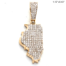 Load image into Gallery viewer, 10KY 0.40CTW DIAMOND 3D STATE PENDANT