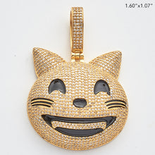 Cargar imagen en el visor de la galería, 10KY 2.00CTW DIAMOND SMILING CAT EMOJI