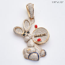 Load image into Gallery viewer, 10KY 1.75CTW DIAMOND BATTERY RABBIT PENDANT