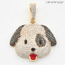 Cargar imagen en el visor de la galería, 10KY 1.45CTW MICROPAVE DIAMOND PUPPY DOG