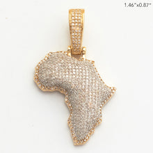 Cargar imagen en el visor de la galería, 10KY 1.10CTW DIAMOND AFRICA BUBBLE PENDANT