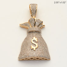 Load image into Gallery viewer, 10KY 2.20CTW DIAMOND MONEY BAG PENDANT