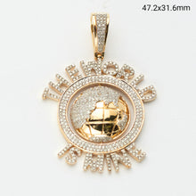 Cargar imagen en el visor de la galería, 10KY 1.50CTW MICROPAVE DIAMOND GLOBE PENDANT