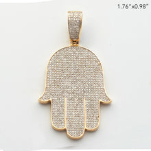 Load image into Gallery viewer, 10KY 1.15CTW MICROPAVE DIAMOND HAZA PENDANT