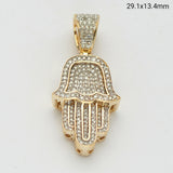 10KY 0.40CTW MICROPAVE DIAMOND HAMZA PENDANT