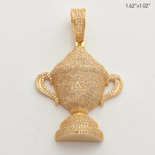 Load image into Gallery viewer, 10KY 1.30CTW MICROPAVE DIAMOND TROPHY PENDANT