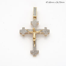 Cargar imagen en el visor de la galería, 10KY 0.50CTW DIAMOND CRUCIFIX CROSS PENDANT