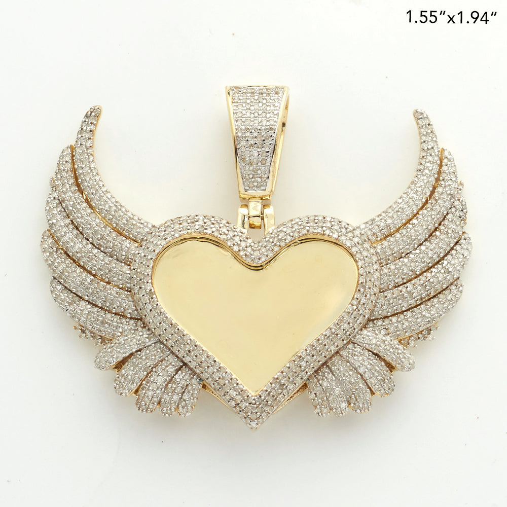 10KY 2.40CTW DIAMOND HEART MEMORY PENDANT WITH