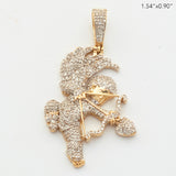 10KY 0.65CTW DIAMOND CHERUB PENDANT