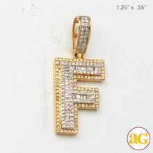 Cargar imagen en el visor de la galería, 14KY 0.65 CTW DIAMOND INITIAL PENDANT &quot;F&quot;