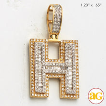 Cargar imagen en el visor de la galería, 14KY 0.75 CTW DIAMOND INITIAL PENDANT &quot;H&quot;