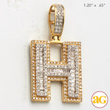 14KY 0.75 CTW DIAMOND INITIAL PENDANT 