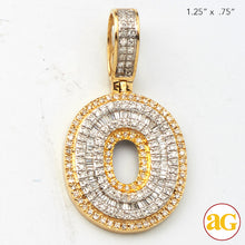 Cargar imagen en el visor de la galería, 14KY 0.65 CTW DIAMOND INITIAL PENDANT &quot;O&quot;