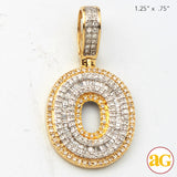 14KY 0.65 CTW DIAMOND INITIAL PENDANT 