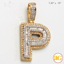 Cargar imagen en el visor de la galería, 14KY 0.70 CTW DIAMOND INITIAL PENDANT &quot;P&quot;