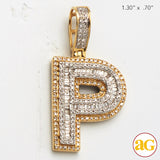 14KY 0.70 CTW DIAMOND INITIAL PENDANT 