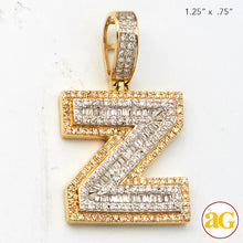 Cargar imagen en el visor de la galería, 14KY 0.75CTW DIAMOND INITIAL PENDANT &quot;Z&quot;