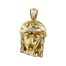 Cargar imagen en el visor de la galería, YS 0.50CTW DIAMOND JESUS PENDANT