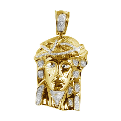 YS 0.45CTW DIAMOND JESUS PENDANT