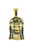 YS 0.50CTW BLACK DIA JESUS HEAD CHARM