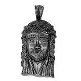 BS 3.35CTW BLACK DIA JESUS HEAD CHARM