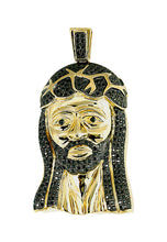 Cargar imagen en el visor de la galería, YS 3.00CTW BLACK DIA JESUS HEAD CHARM