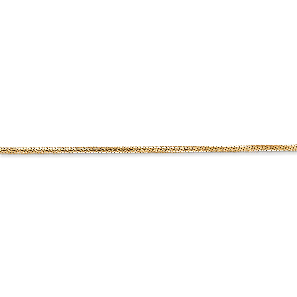 14k 1.4mm Round Snake Chain