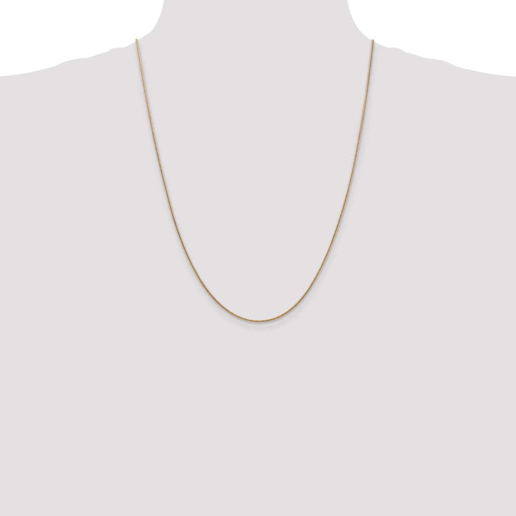 14k 1.4mm Round Snake Chain