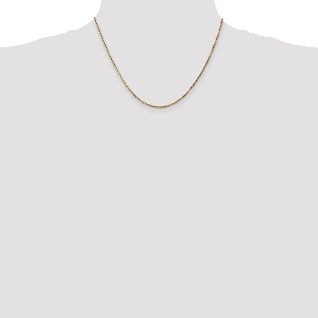 14k 1.6mm Round Snake Chain