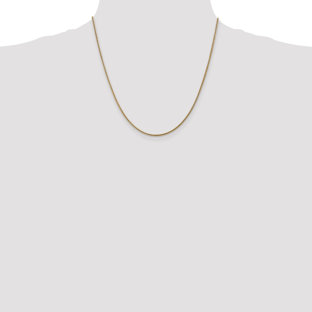 14k 1.6mm Round Snake Chain