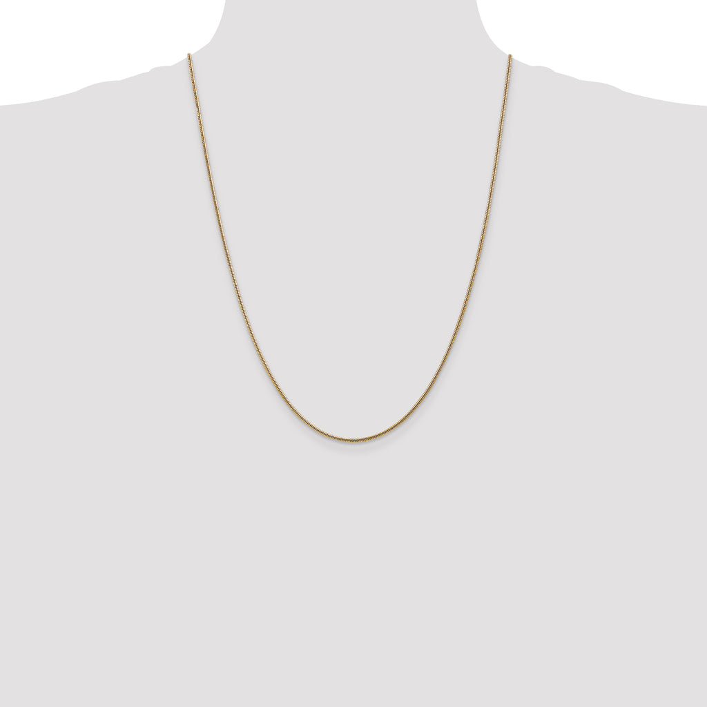 14k 1.6mm Round Snake Chain