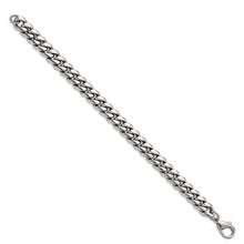 Cargar imagen en el visor de la galería, Stainless Steel Polished 8.5in Curb Chain Bracelet