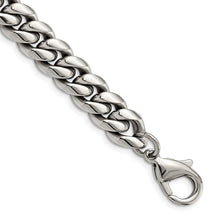 Cargar imagen en el visor de la galería, Stainless Steel Polished 8.5in Curb Chain Bracelet