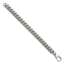 Cargar imagen en el visor de la galería, Stainless Steel Polished 8.5in Curb Chain Bracelet