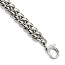 Cargar imagen en el visor de la galería, Stainless Steel Polished 8.5in Curb Chain Bracelet