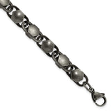 Stainless Steel Antiqued and Brushed 8.50mm 8.25in Bracelet