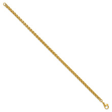 Load image into Gallery viewer, Stainless Steel Polished Yellow IP 8.5in Spiga 4mm Chain Bracelet