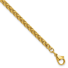 Cargar imagen en el visor de la galería, Stainless Steel Polished Yellow IP 8.5in Spiga 4mm Chain Bracelet