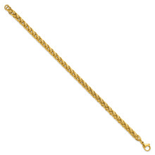 Cargar imagen en el visor de la galería, Stainless Steel Polished Yellow IP 8.5in Spiga 6mm Chain Bracelet