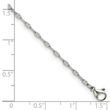 Load image into Gallery viewer, Stainless Steel Polished Fancy Link Chain 9.5 inch Anklet