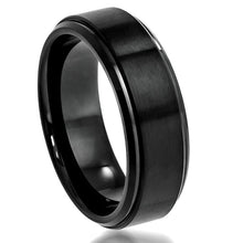 Load image into Gallery viewer, Black Tungsten Carbide Matte Finish Wedding Band