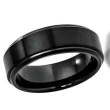 Load image into Gallery viewer, Black Tungsten Carbide Matte Finish Wedding Band