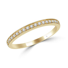 Cargar imagen en el visor de la galería, 14K Yellow Gold 1/8 Ct.Tw. Diamond Stackable Band