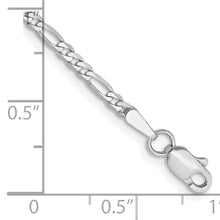 Load image into Gallery viewer, 14k WG 2.25mm Flat Figaro Chain Anklet