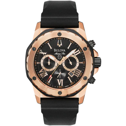 Bulova Rose Marine Star with Rubber Strap 98b104