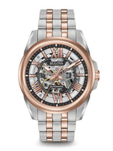 Cargar imagen en el visor de la galería, Bulova acero inoxidable con acento de rosa automático 98a166