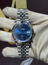 Load image into Gallery viewer, Preowned 41mm Stainless Rolex Datejust Blue Roman