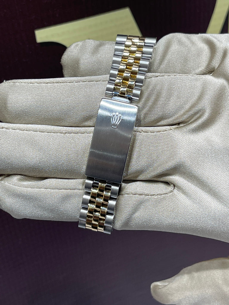 Piedra única rosa Rolex Datejust de dos tonos de 31 mm